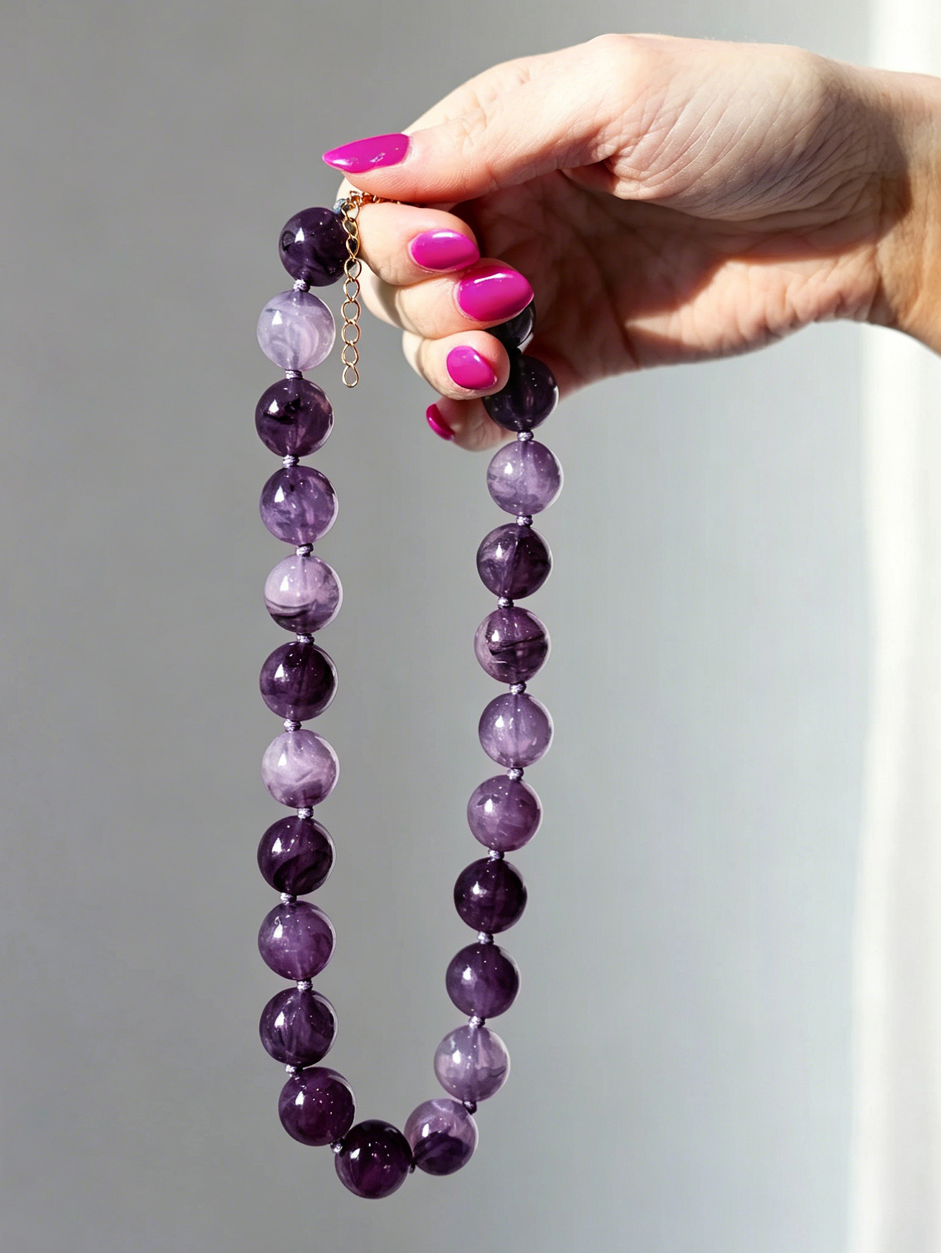 Bohemian Handmade Resin Beaded Necklace for Women Bohemian Handmade Resin Beaded Necklace for Women