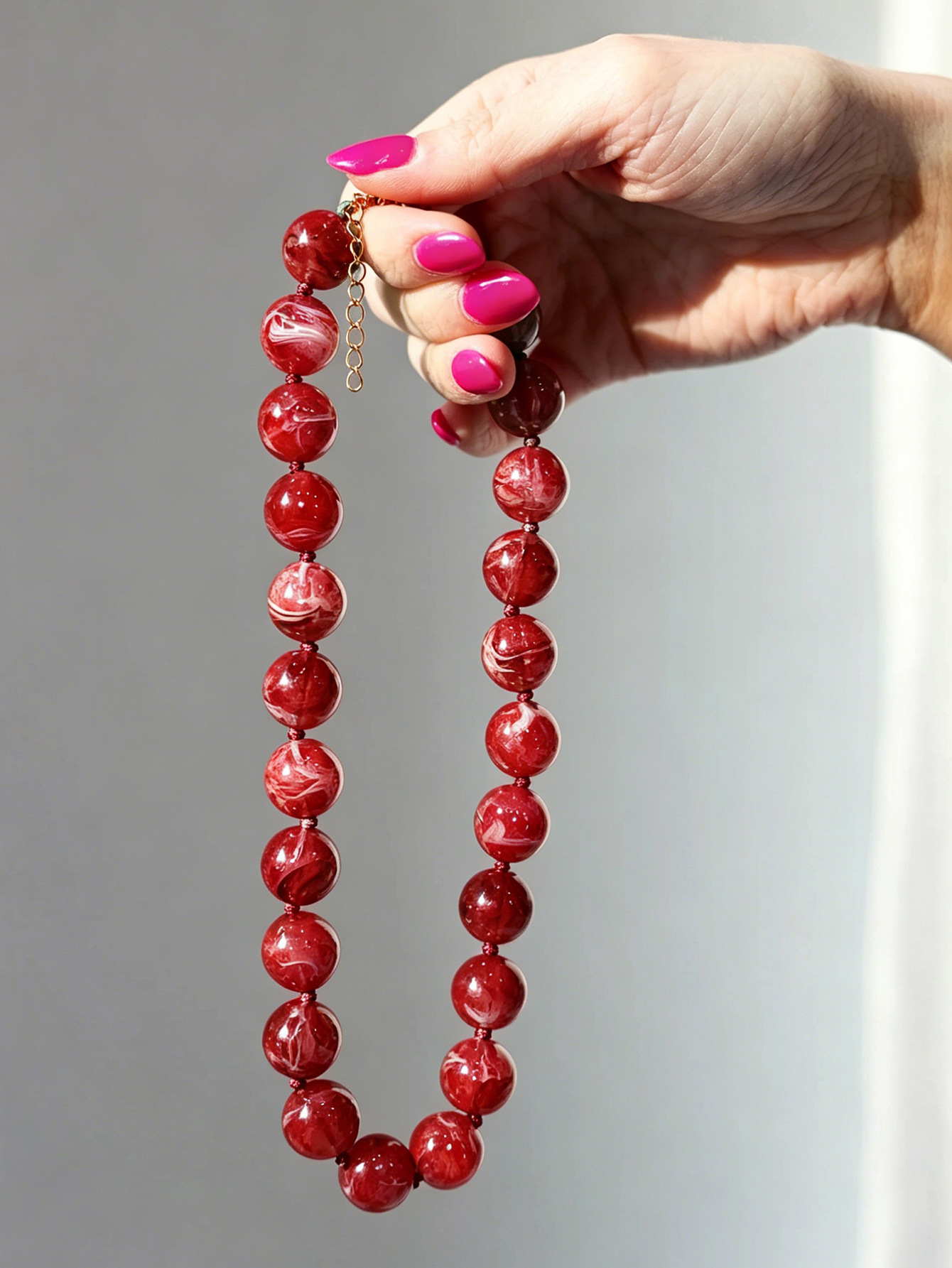 Bohemian Handmade Resin Beaded Necklace for Women Bohemian Handmade Resin Beaded Necklace for Women