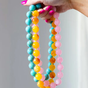 Bohemian Handmade Resin Beaded Necklace for Women