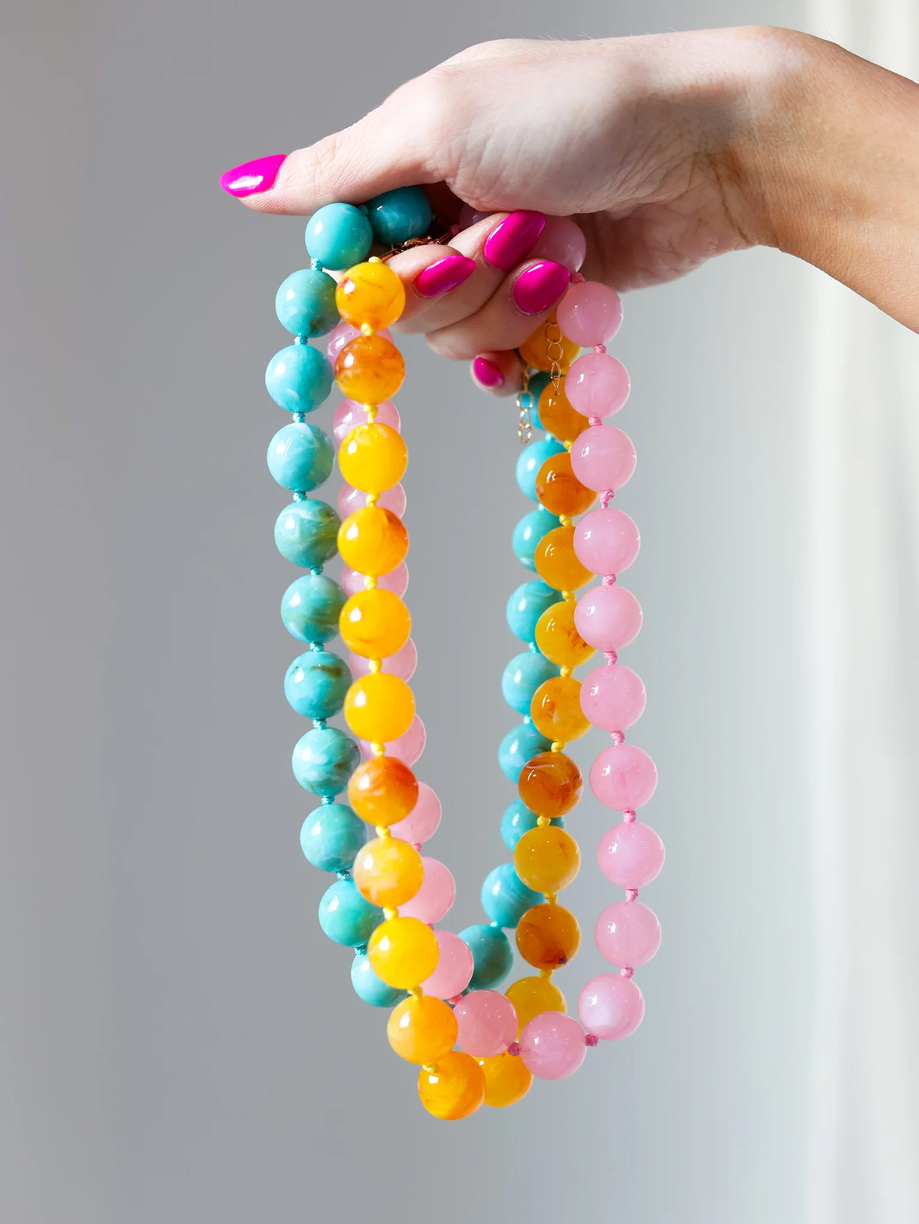 Bohemian Handmade Resin Beaded Necklace for Women Bohemian Handmade Resin Beaded Necklace for Women